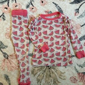 Watermelon Print Bamboo Pajama Set
